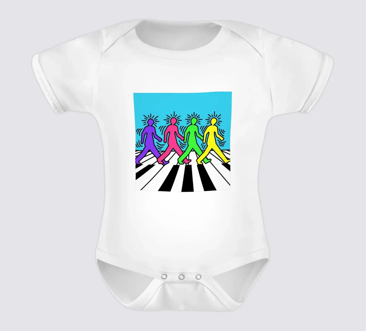 Keith Haring I Beatles Parodi body neonato maniche corte da SRI WEDARI GALLERY