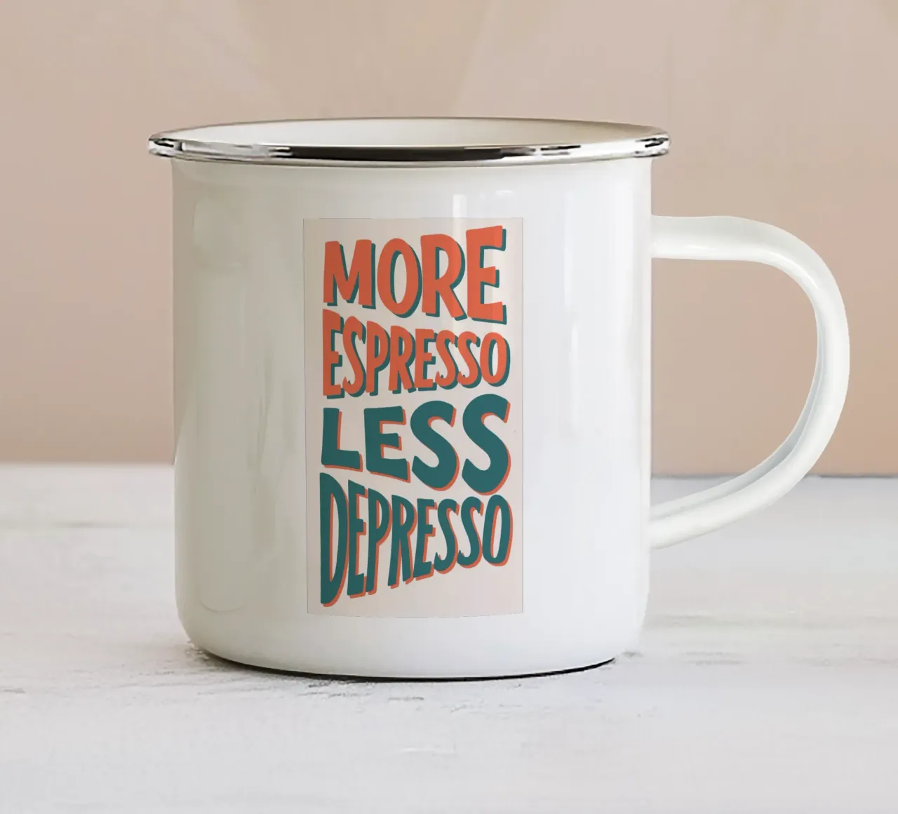 Coffee > Sadness tazza in smalto da QuooodZ by MooodzArt
