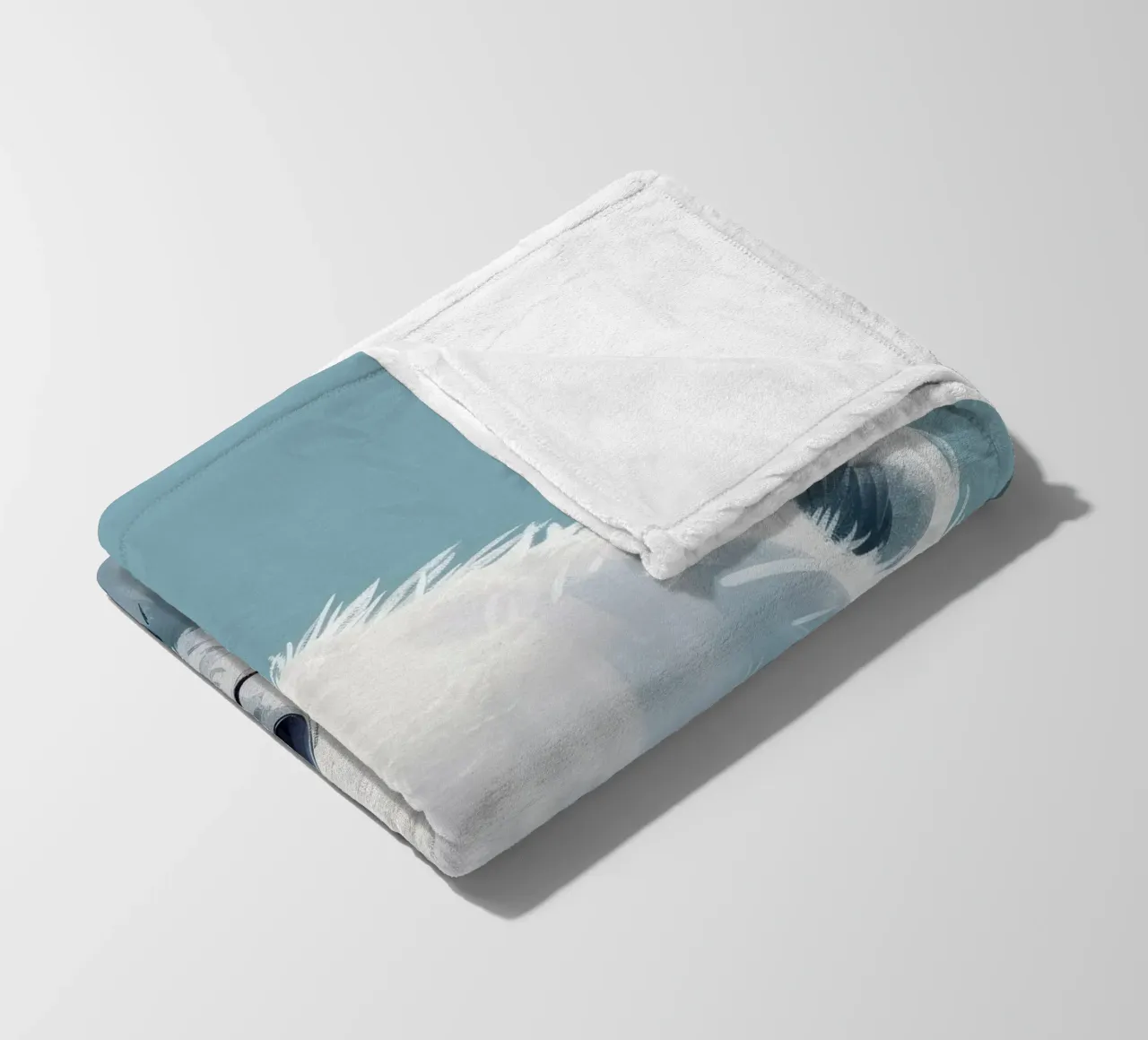 Carino cucciolo di orso polare con espressione giocosa e pelliccia soffice coperta in pile da DesignDoodle