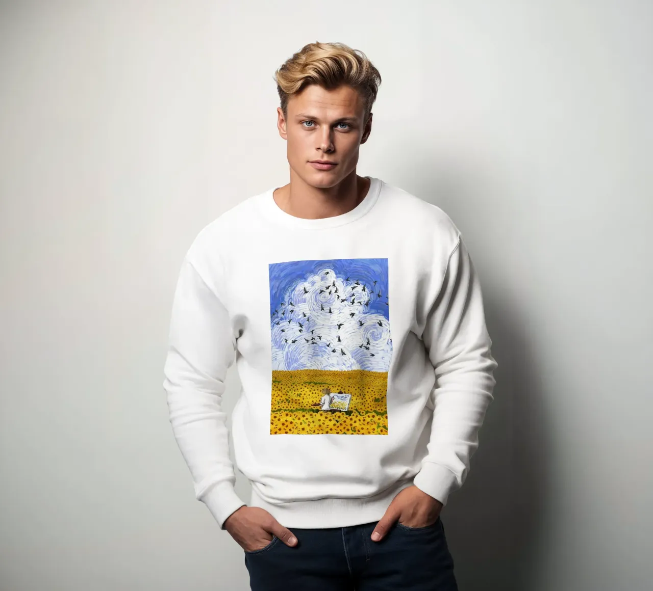 campo di girasoli felpa da cloud shop