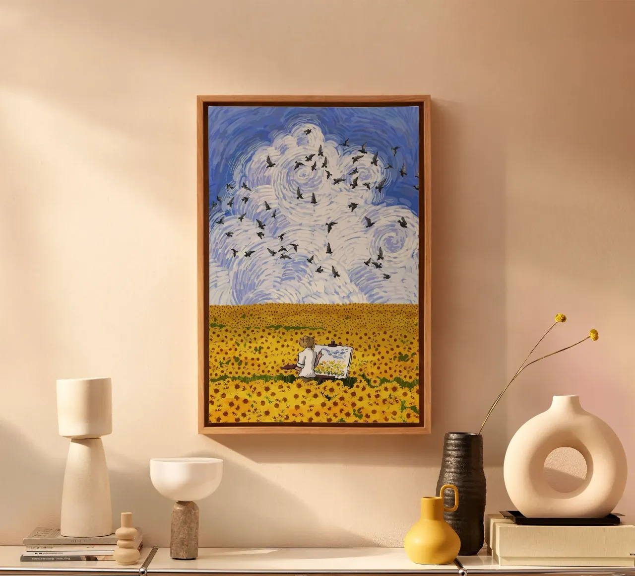 sunflower field canvas by cloud shop