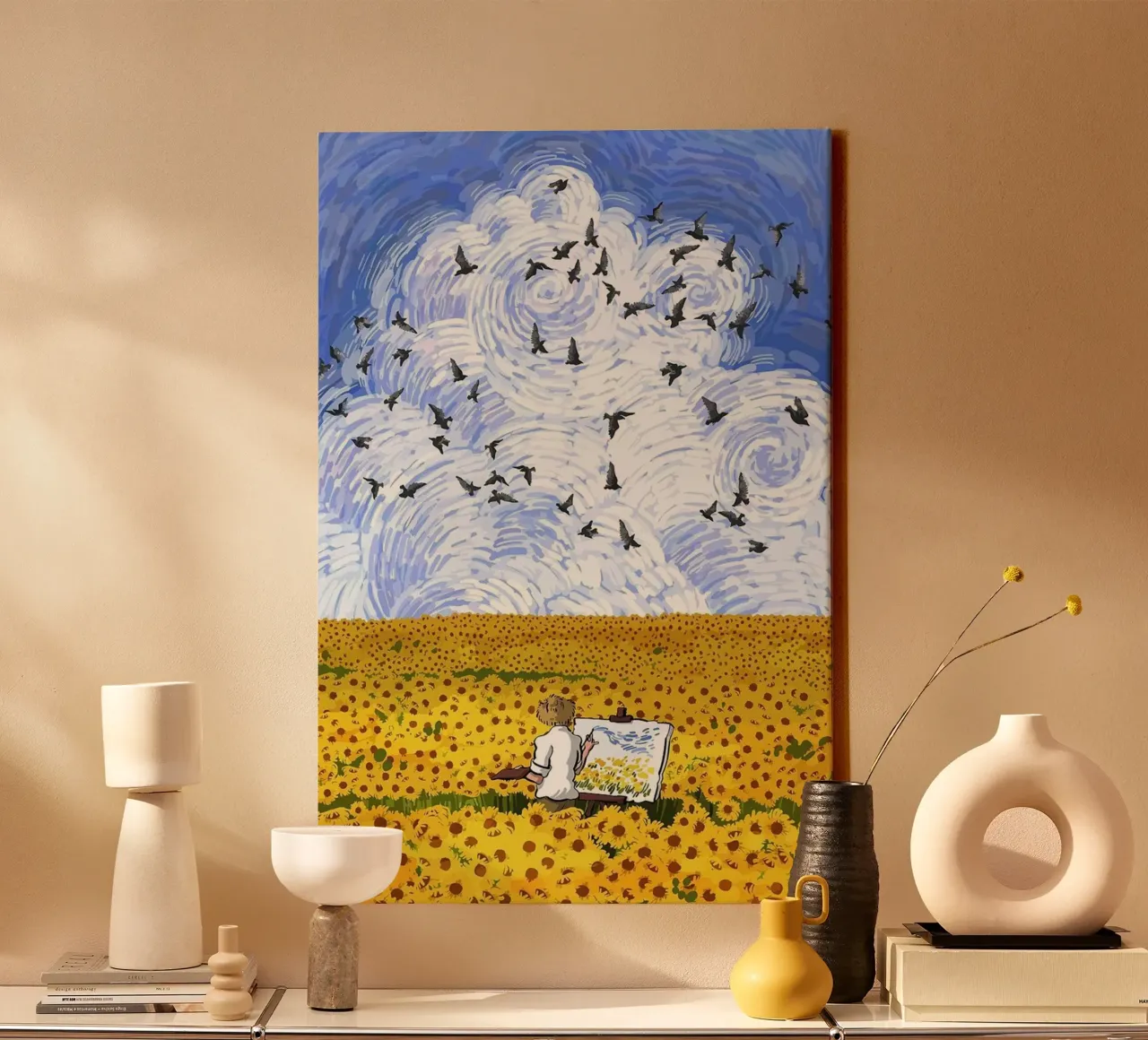 sunflower field canvas by cloud shop