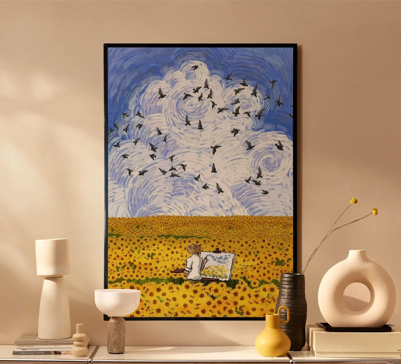 campo di girasoli poster da cloud shop