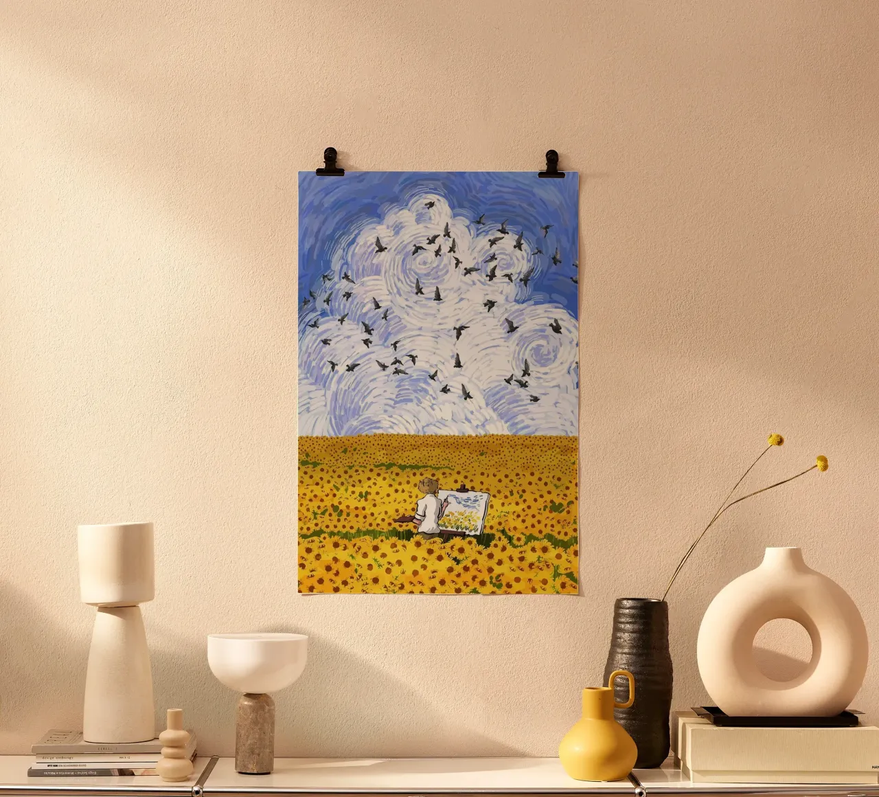 campo di girasoli poster da cloud shop