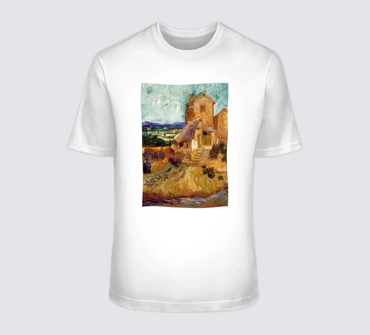 pittura ad olio con tetto di paglia t-shirt da cloud shop
