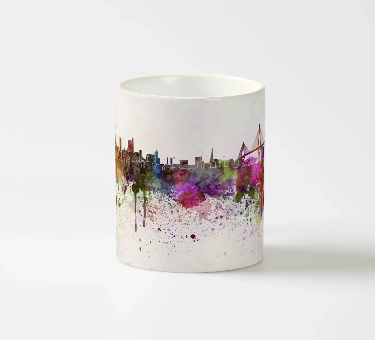 Lo skyline di Amburgo tazza in ceramica da Point and Art