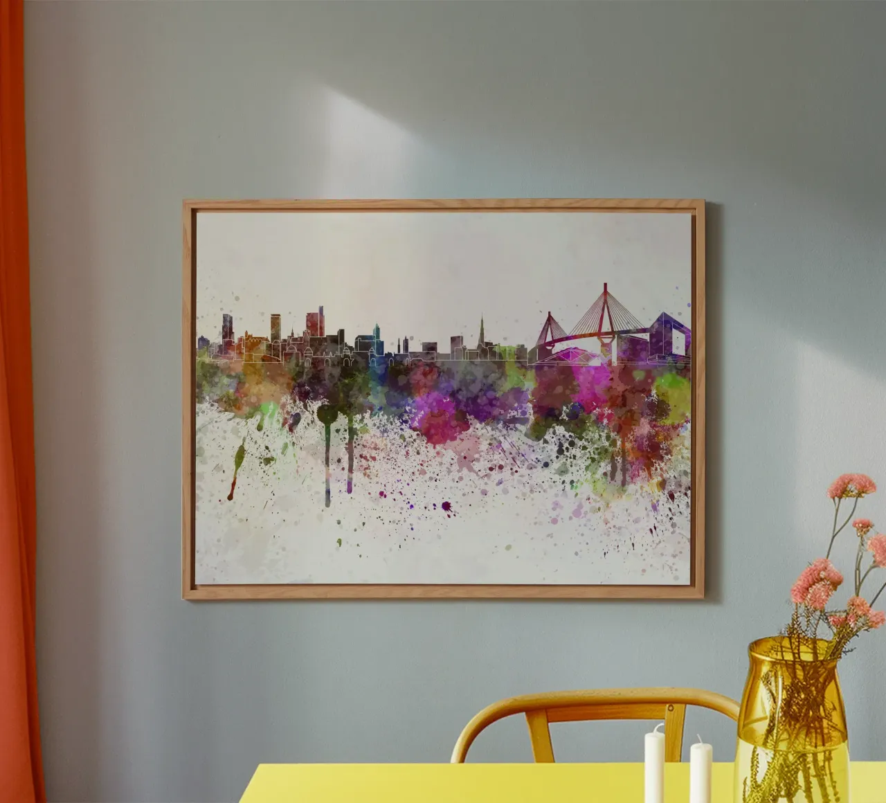 Lo skyline di Amburgo alluminio dibond da Point and Art
