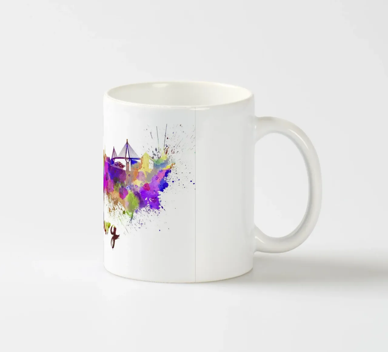 Lo skyline di Amburgo tazza in ceramica da Point and Art