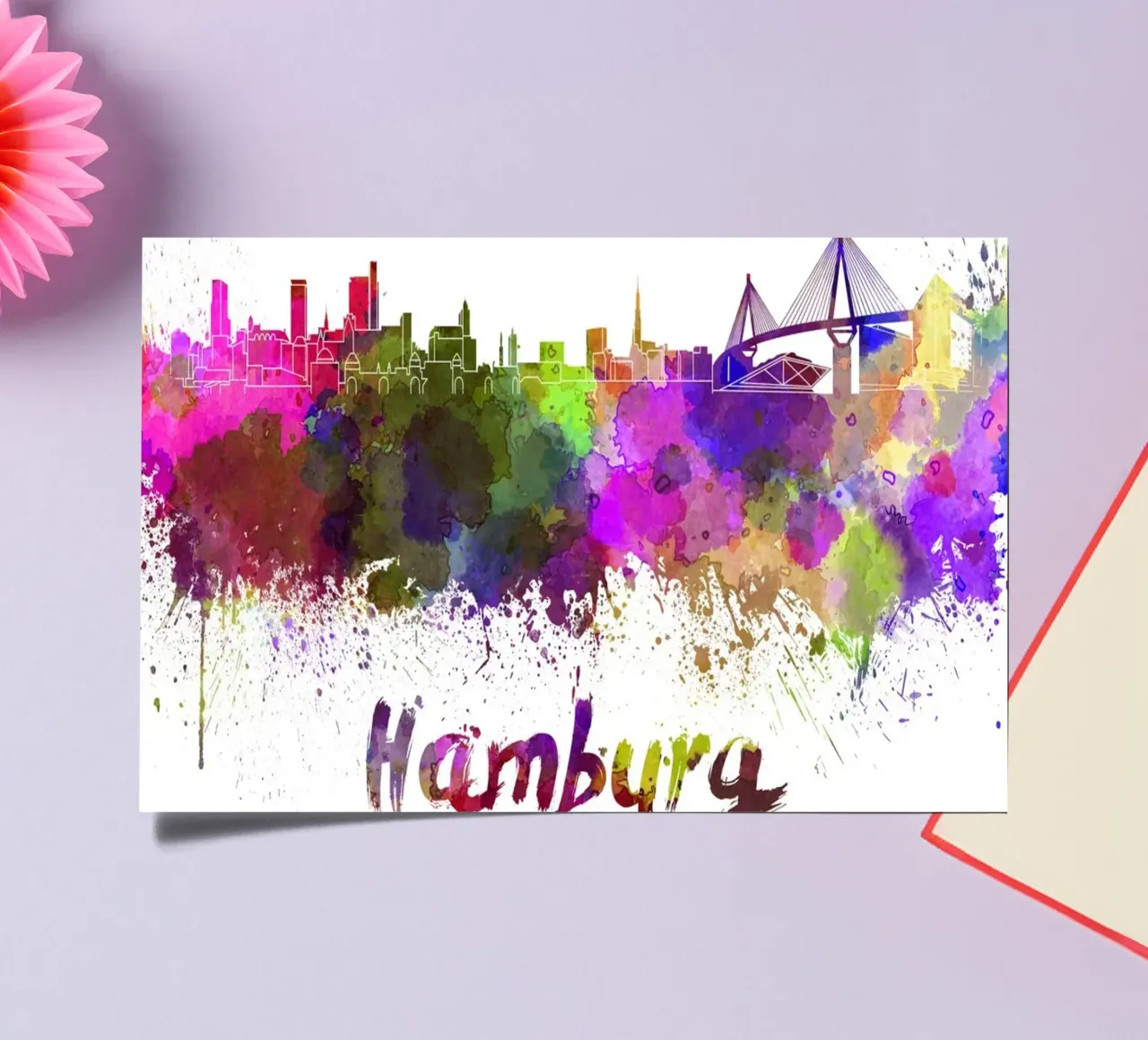 Hamburger Skyline Stickerbogen von 🎨 Point and Art