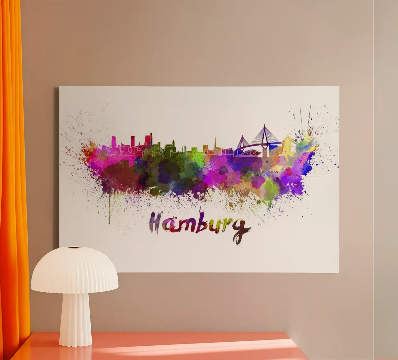 Lo skyline di Amburgo tela da 🎨 Point and Art