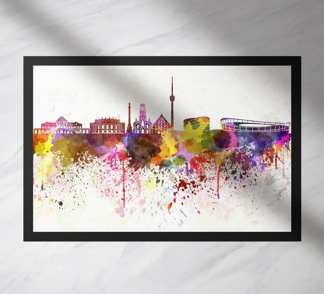 Lo skyline di Stoccarda zerbino da Point and Art