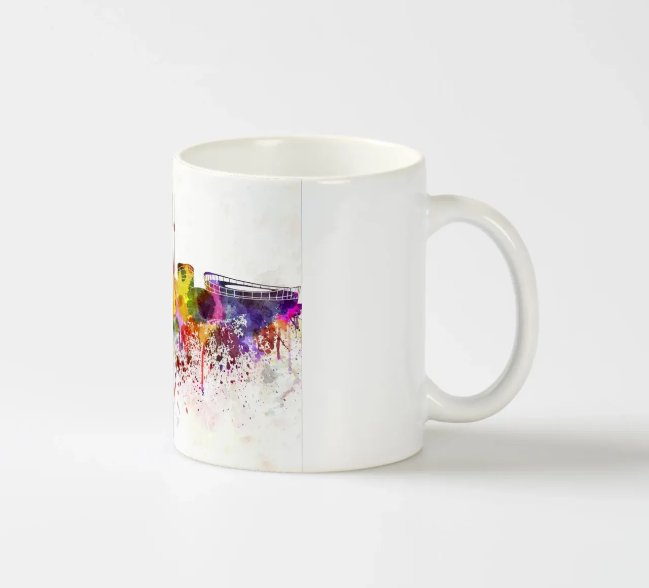 Lo skyline di Stoccarda tazza in ceramica da Point and Art