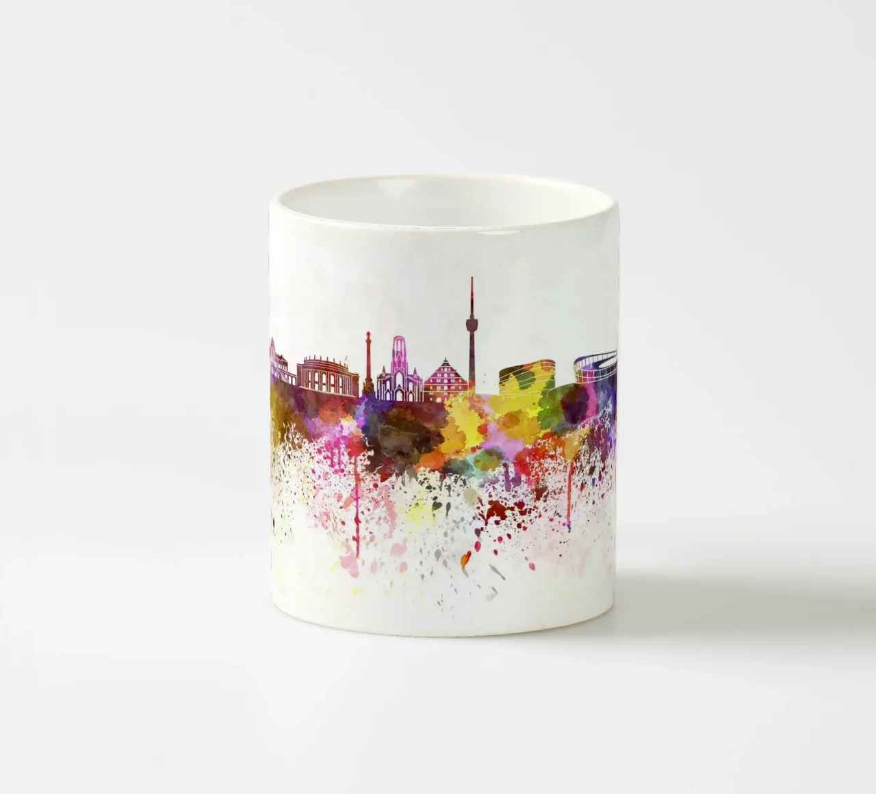 Lo skyline di Stoccarda tazza in ceramica da Point and Art