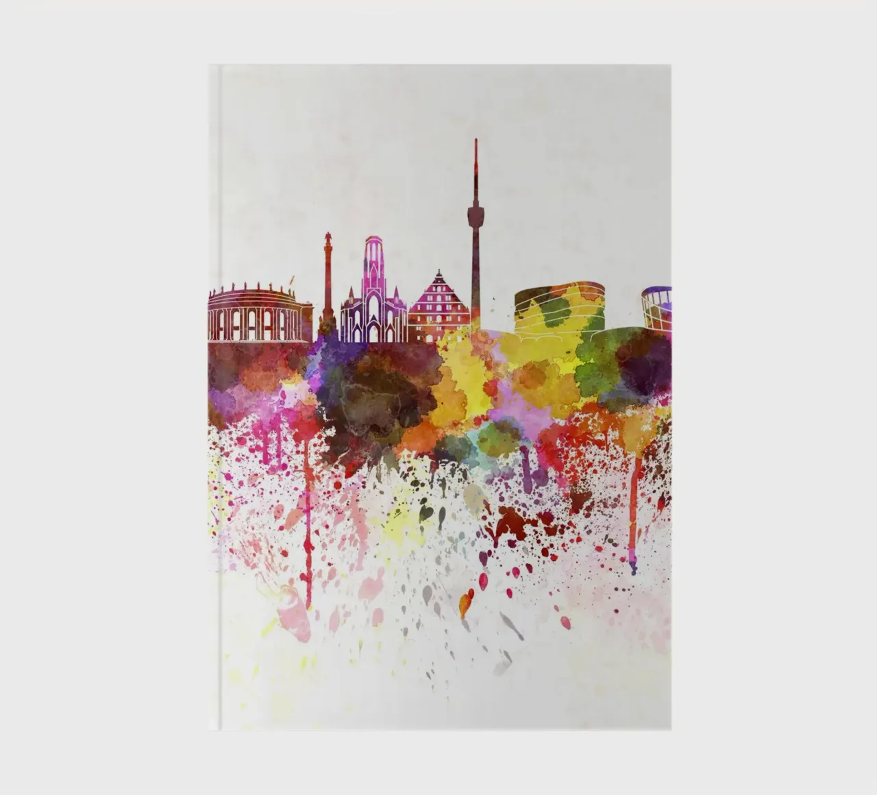 Stuttgart skyline notebook by Point and Art