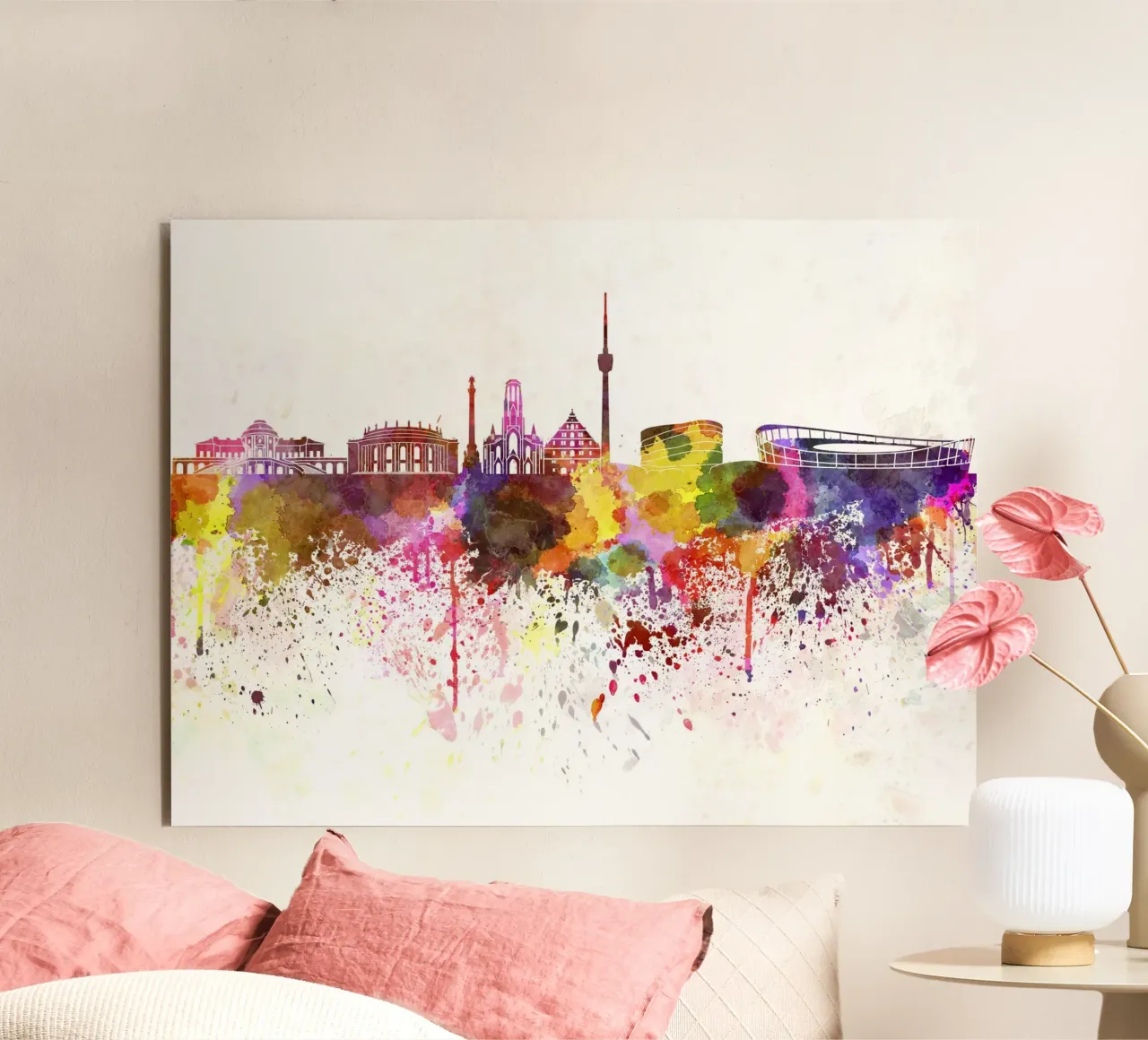 Lo skyline di Stoccarda alluminio dibond da 🎨 Point and Art