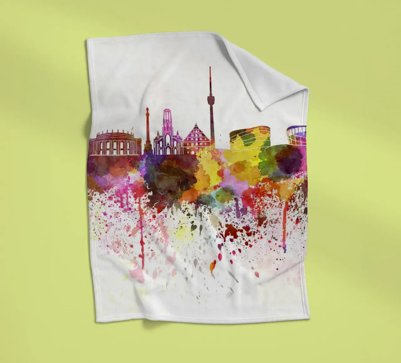 Lo skyline di Stoccarda coperta in pile da 🎨 Point and Art