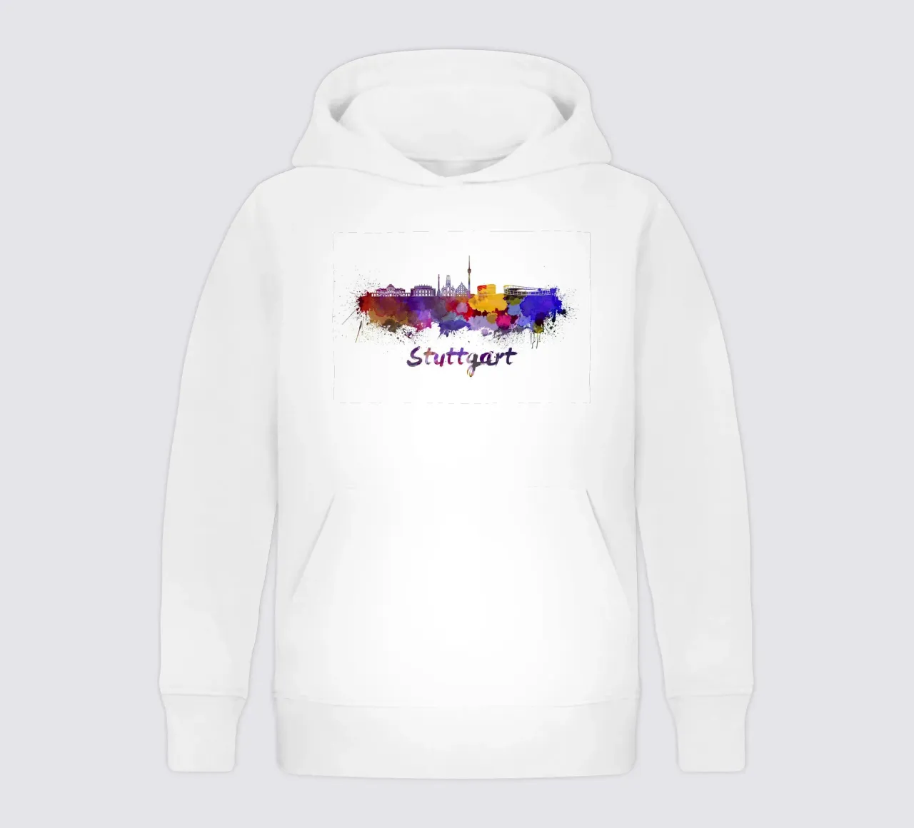 Stuttgart skyline kids hoodie by 🎨 Point and Art