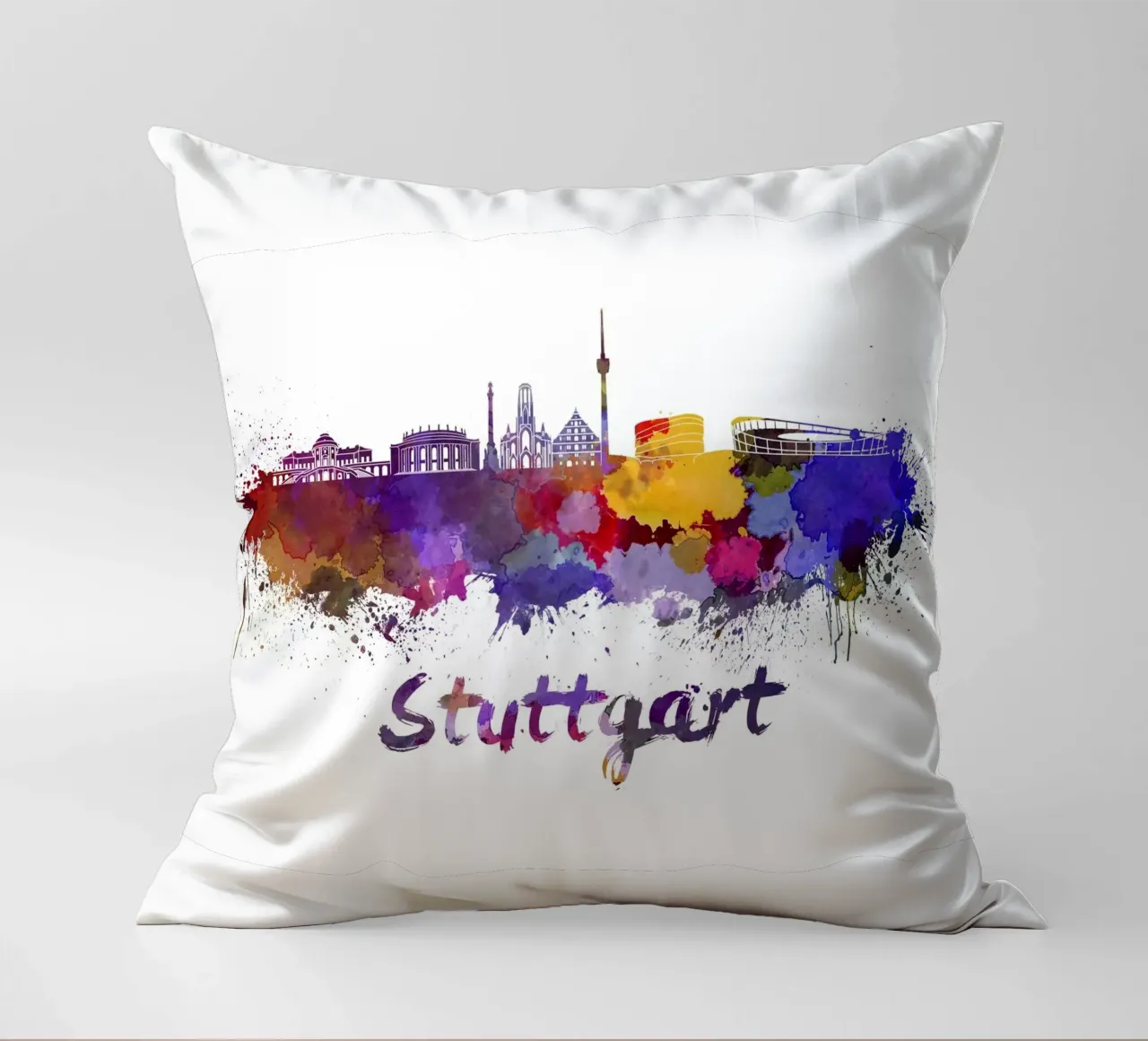 Lo skyline di Stoccarda cuscino da 🎨 Point and Art