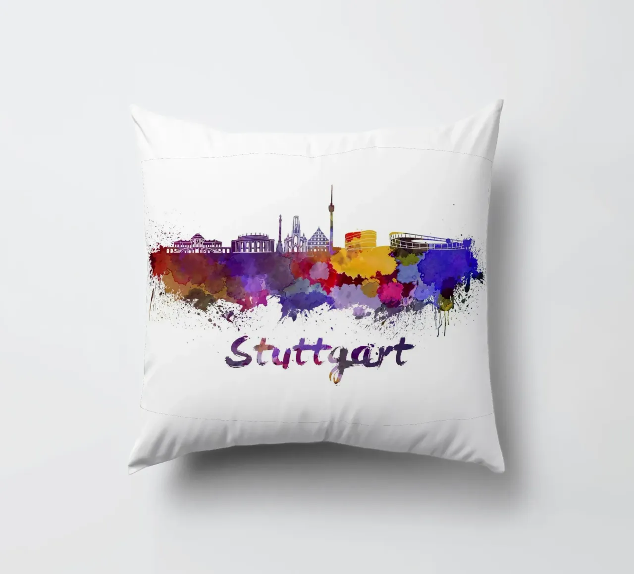 Lo skyline di Stoccarda cuscino da 🎨 Point and Art