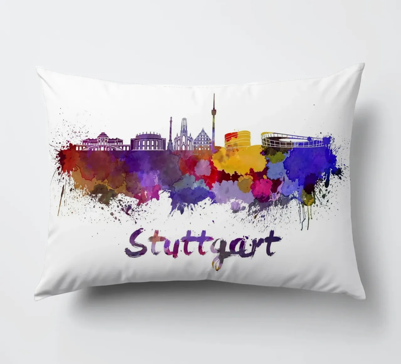 Lo skyline di Stoccarda cuscino da 🎨 Point and Art