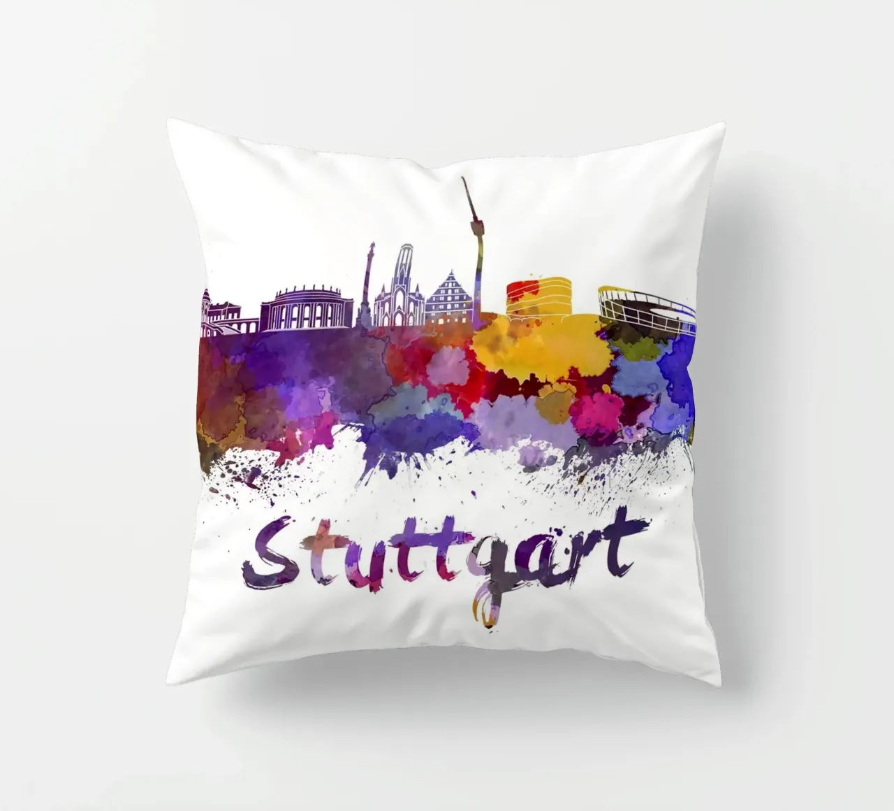 Lo skyline di Stoccarda cuscino da 🎨 Point and Art