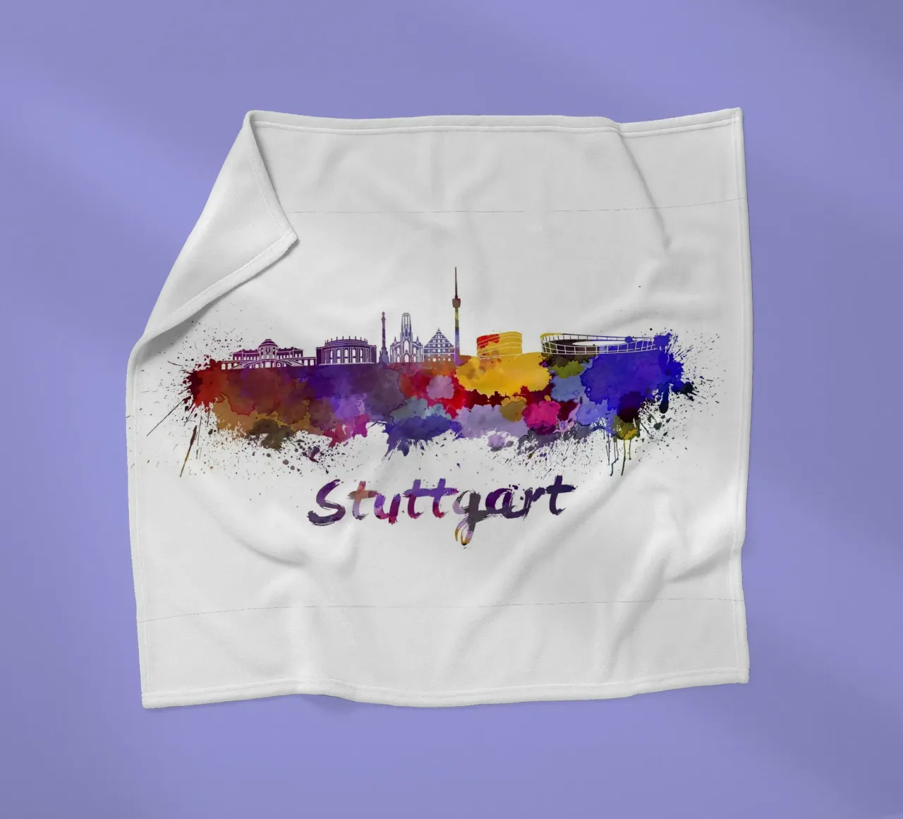 Lo skyline di Stoccarda coperta in pile da 🎨 Point and Art