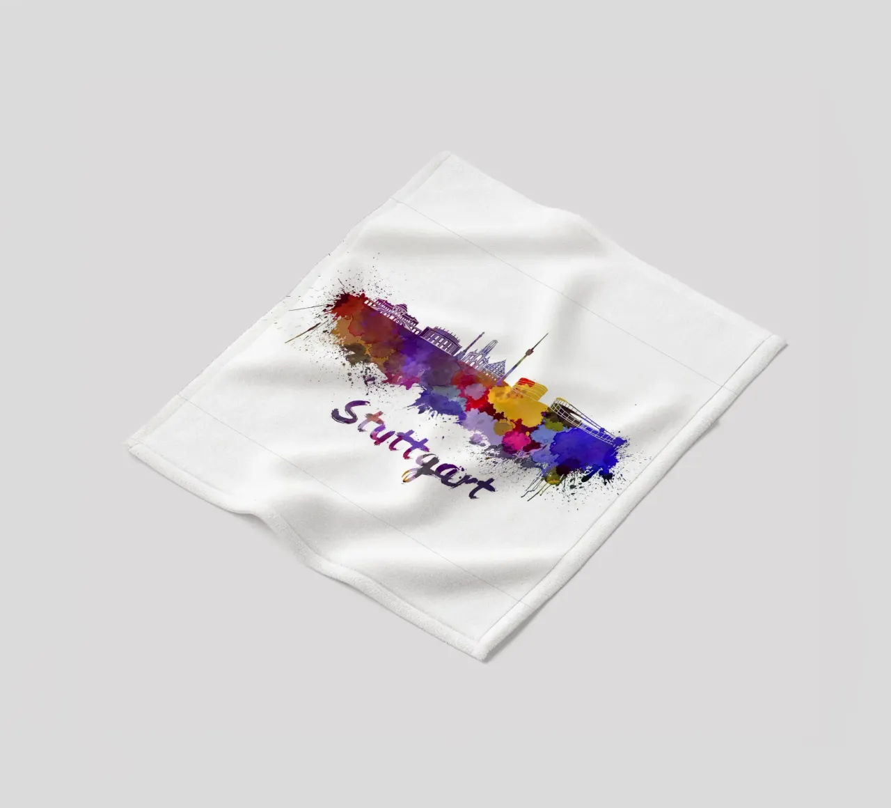 Lo skyline di Stoccarda coperta in pile da 🎨 Point and Art