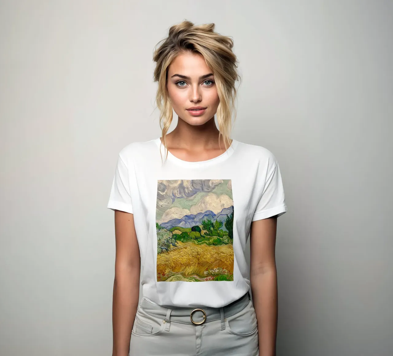 cloudscape undulating hills women's fitted t-shirt by cloud shop