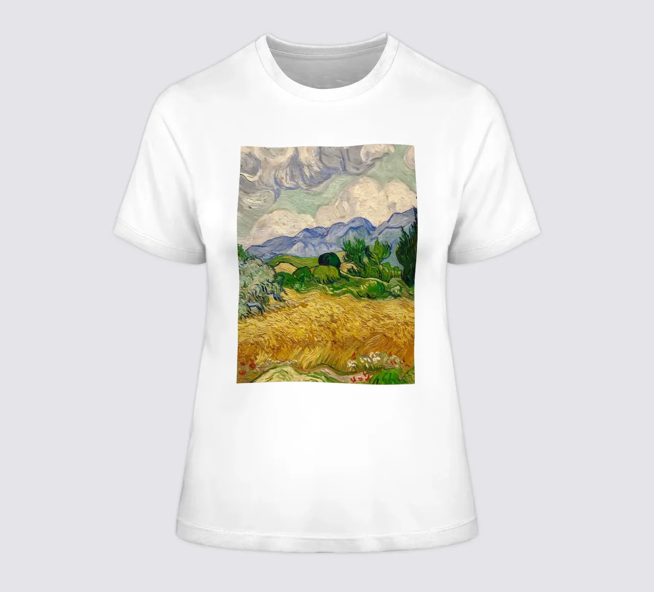 cloudscape undulating hills women's fitted t-shirt by cloud shop