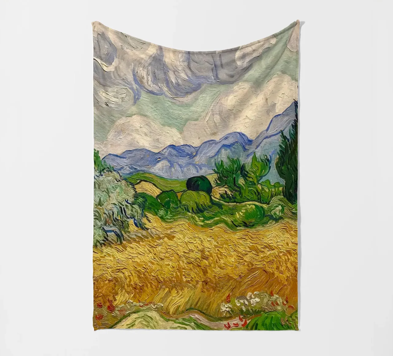 paesaggio nuvoloso colline ondulate coperta in pile da cloud shop