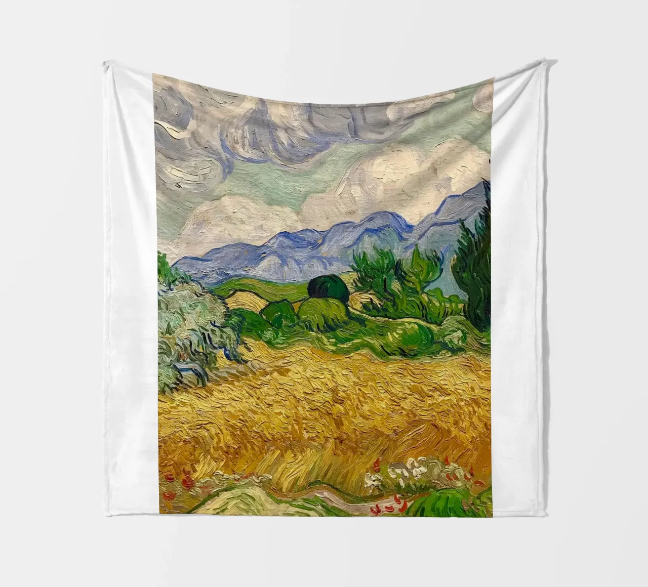 paesaggio nuvoloso colline ondulate coperta in pile da cloud shop