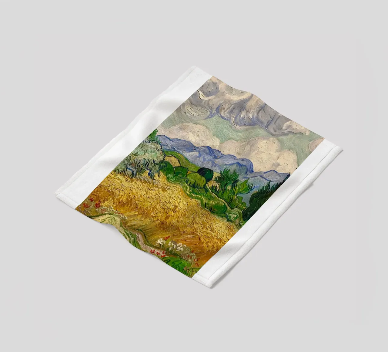 paesaggio nuvoloso colline ondulate coperta in pile da cloud shop