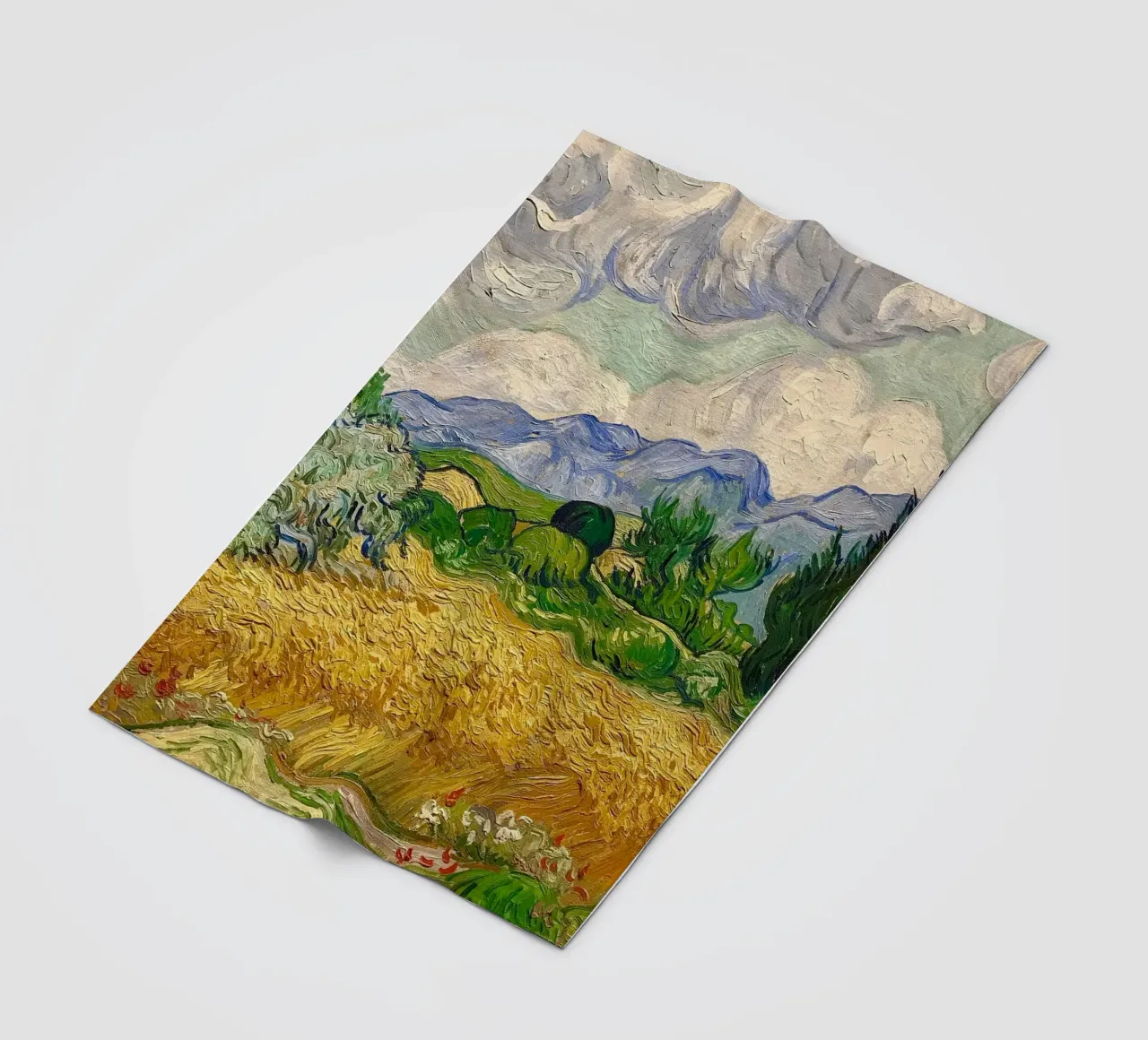 paesaggio nuvoloso colline ondulate coperta in pile da cloud shop