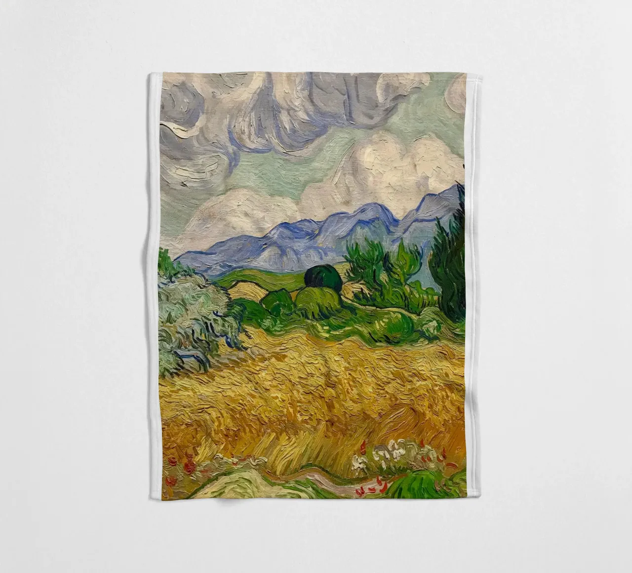 paesaggio nuvoloso colline ondulate coperta in pile da cloud shop