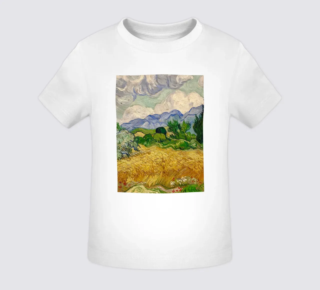 paesaggio nuvoloso colline ondulate maglietta neonato da cloud shop