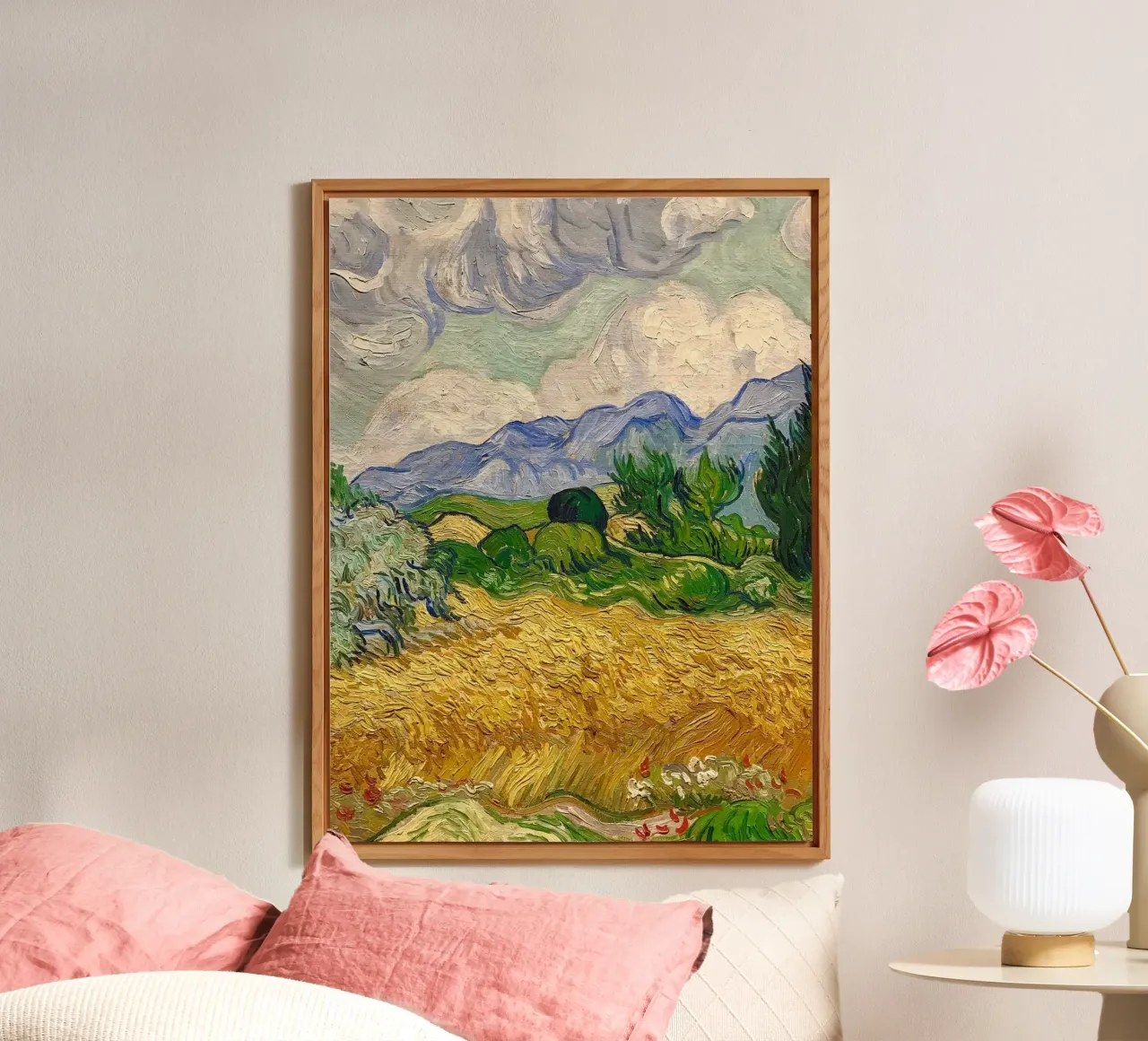 paesaggio nuvoloso colline ondulate alluminio dibond da cloud shop