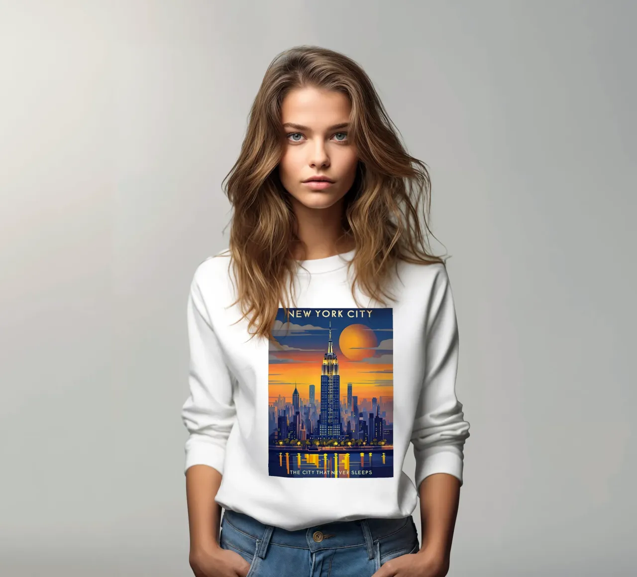 Skyline di New York Art Deco felpa da 🥝 KIWI STORE