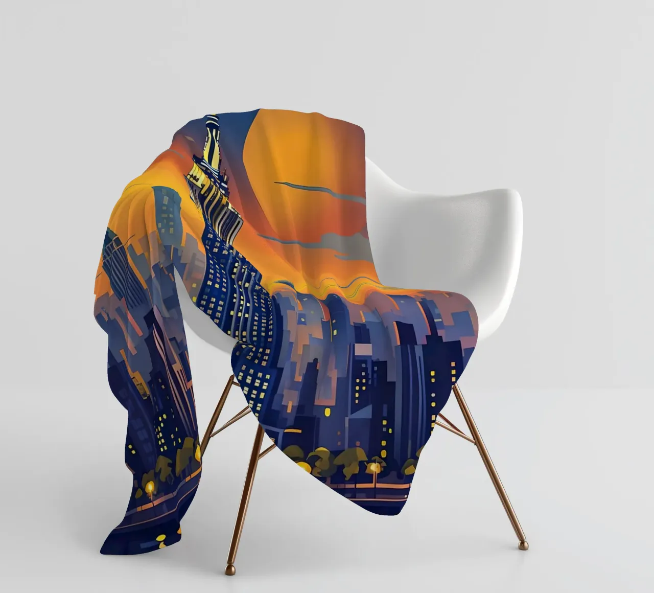 Skyline di New York Art Deco coperta in pile da 🥝 KIWI STORE
