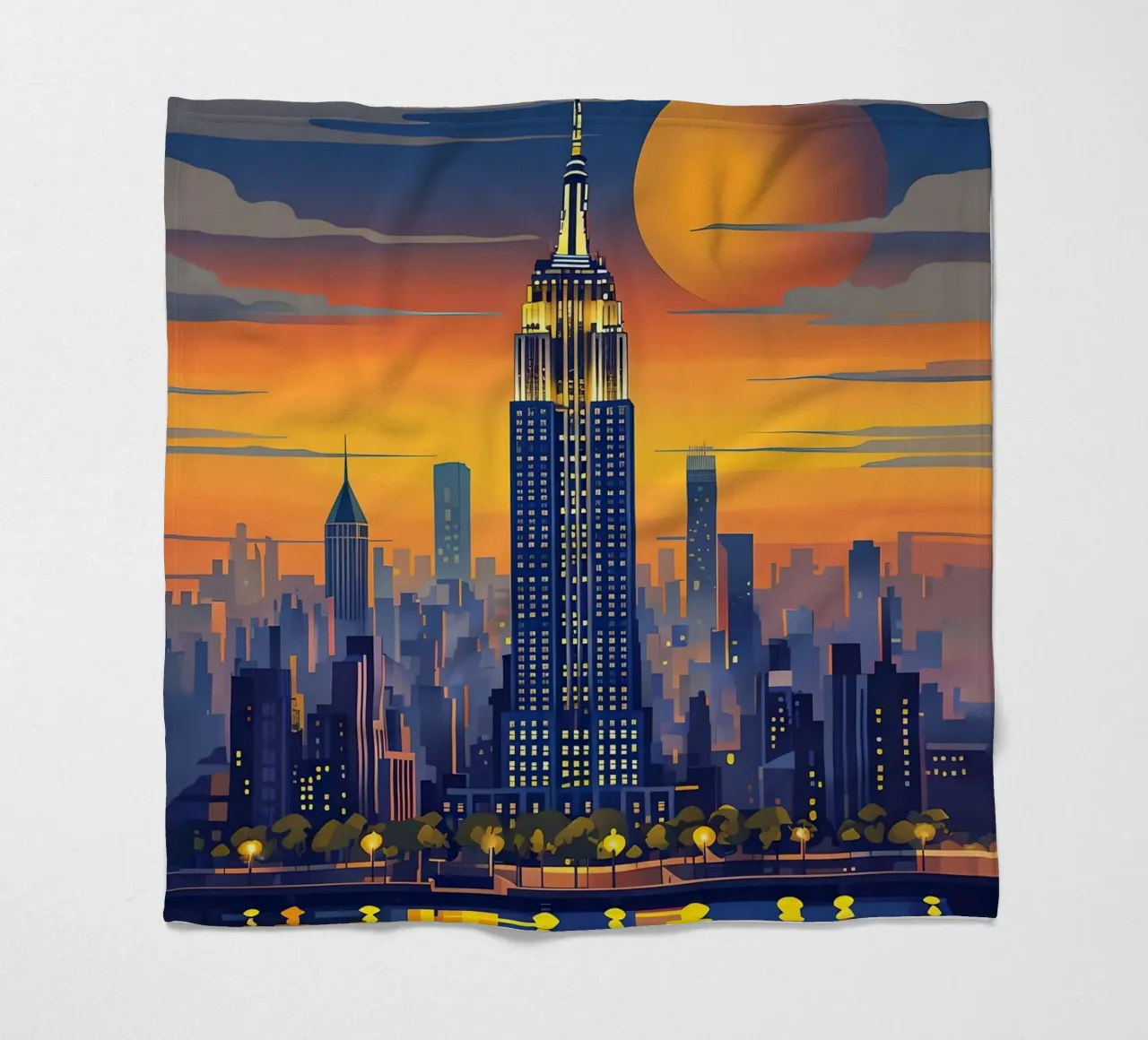Skyline di New York Art Deco coperta in pile da 🥝 KIWI STORE