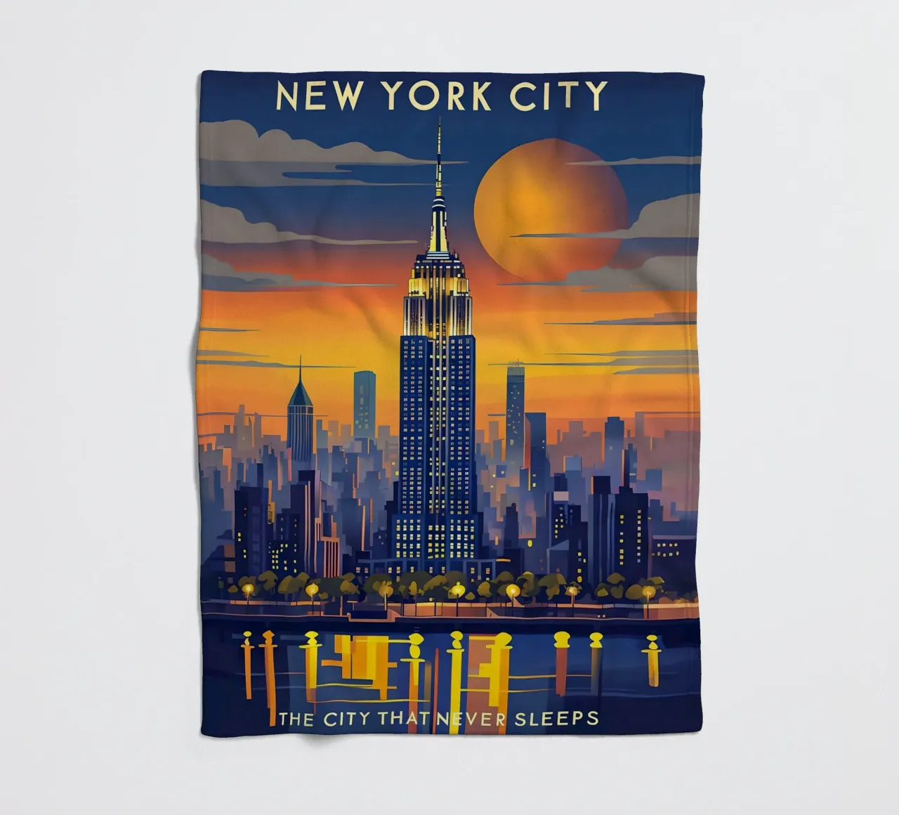 Skyline di New York Art Deco coperta in pile da 🥝 KIWI STORE