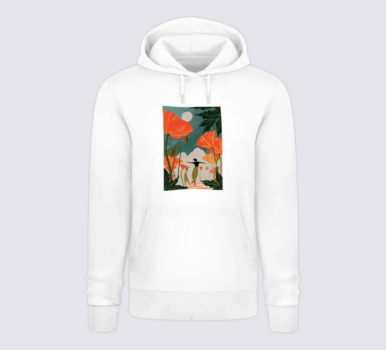 Moonlight in the Poppy Forest felpa con cappuccio da Clara August
