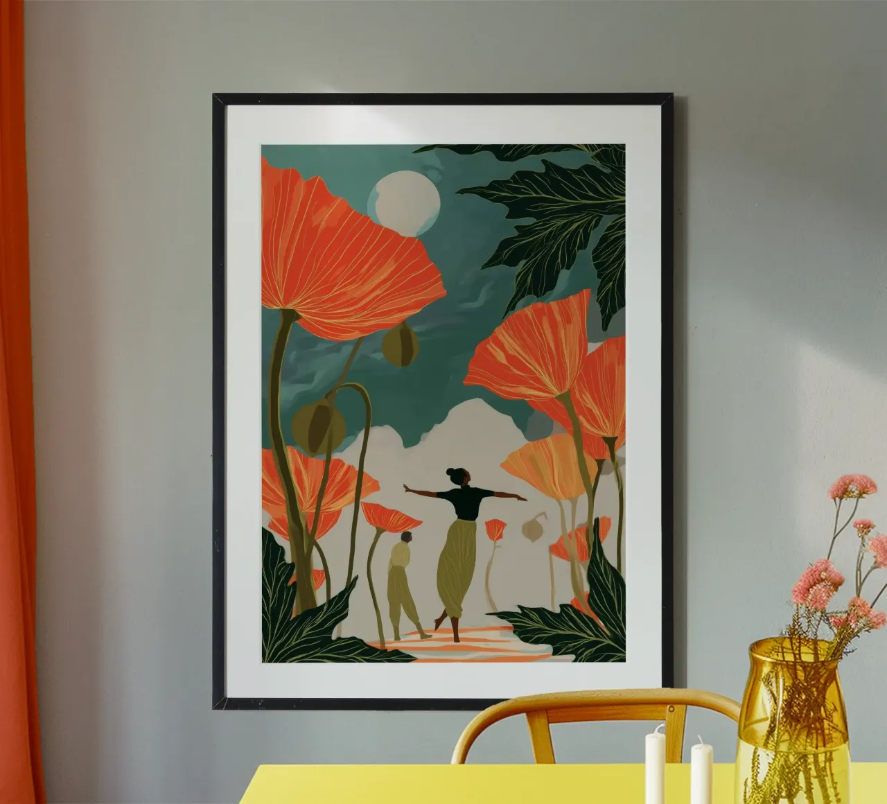 Moonlight in the Poppy Forest carta hahnemühle da Clara August