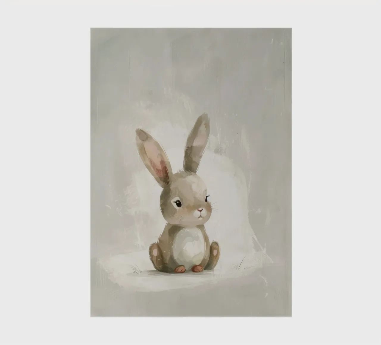 Simpatico coniglietto marrone seduto su uno sfondo morbido diario da DesignDoodle