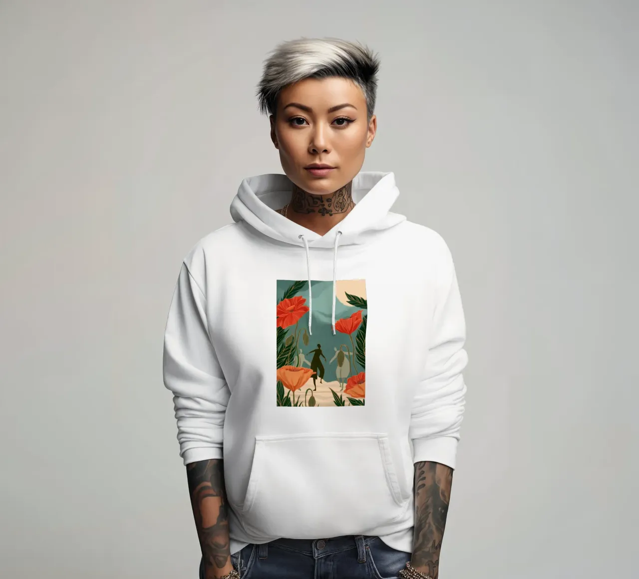 The Way We Moved Through Flowers felpa con cappuccio da Clara August