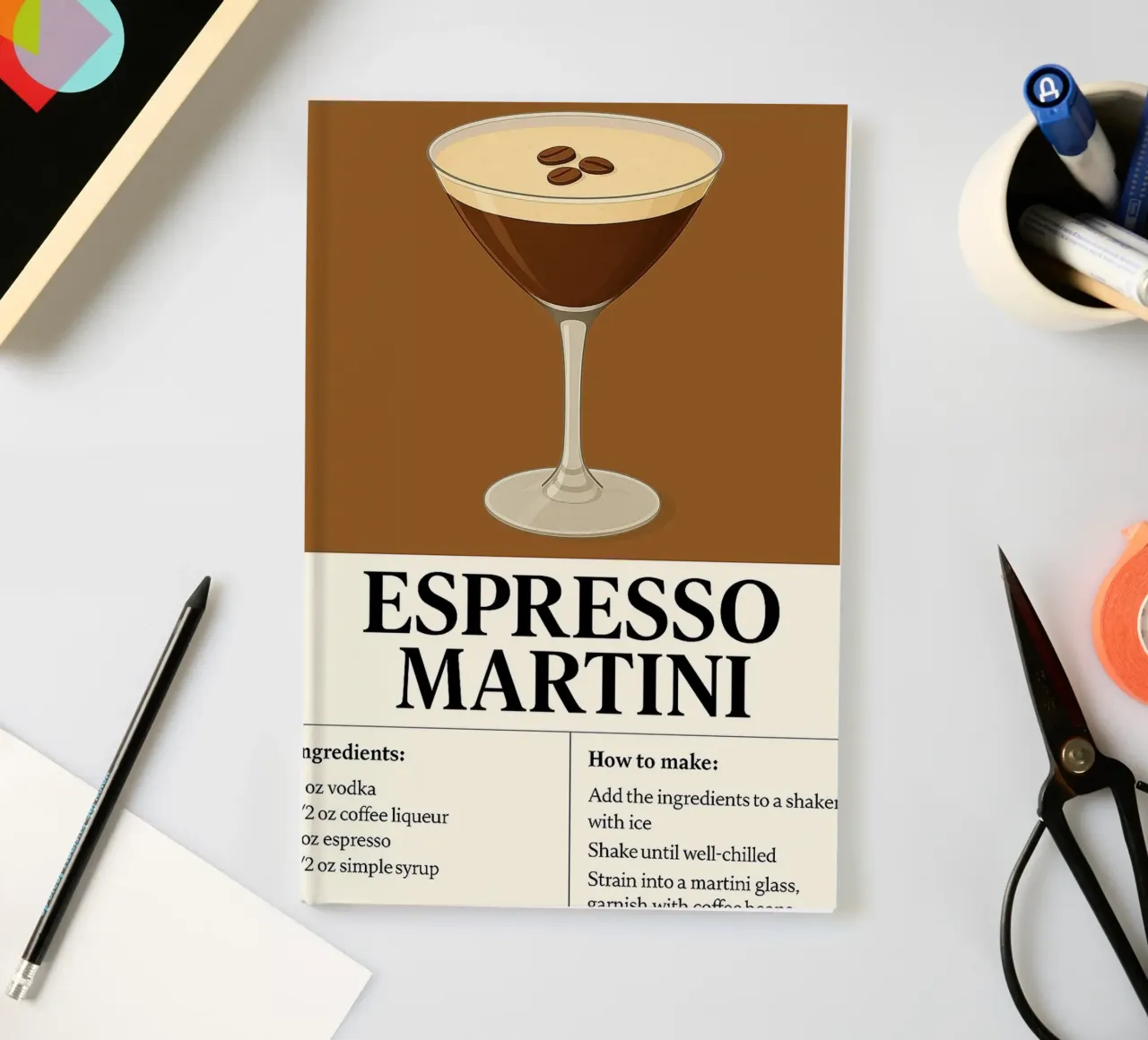 How to make Espresso Martini notebook by KevKon