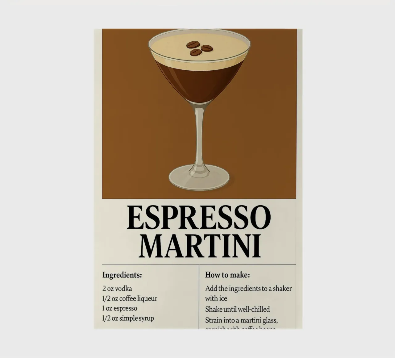 How to make Espresso Martini notebook by KevKon