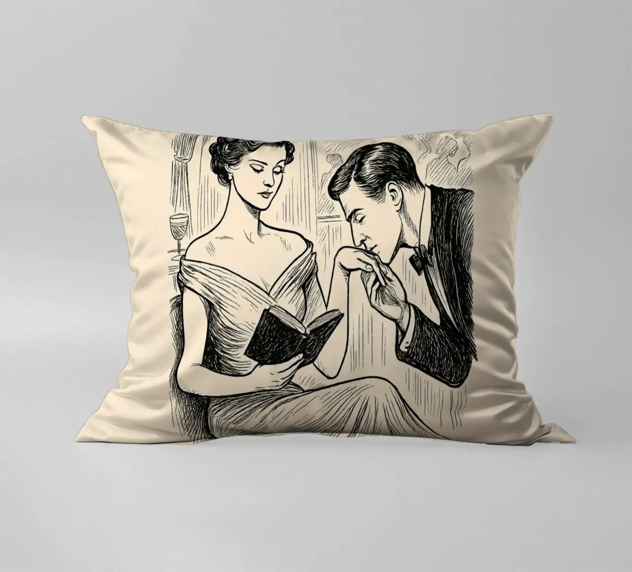 Reading Legends - Victorian style reader appreciation cuscino da Taika Tori Art