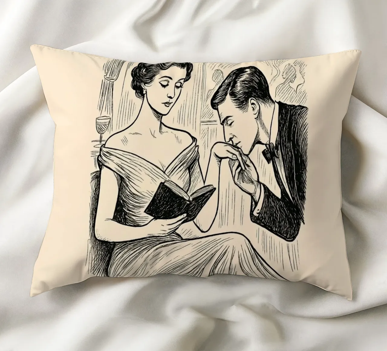 Reading Legends - Victorian style reader appreciation cuscino da Taika Tori Art