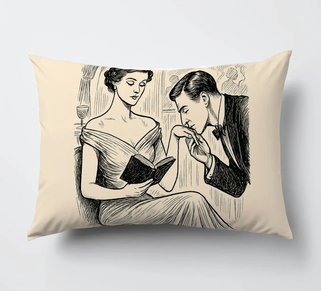 Reading Legends - Victorian style reader appreciation cuscino da Taika Tori Art