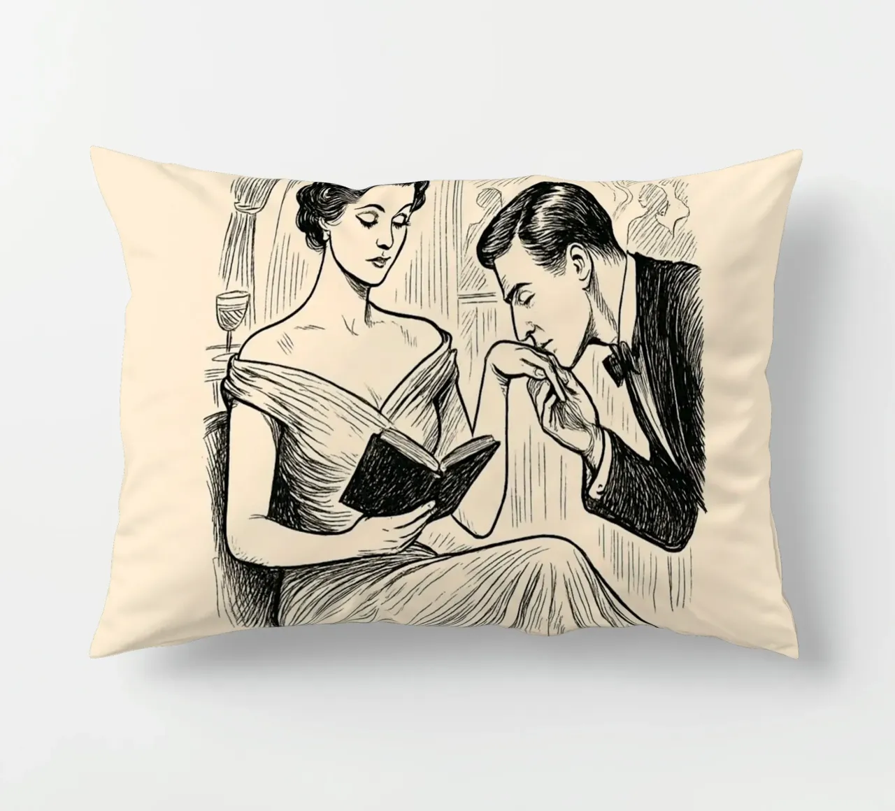 Reading Legends - Victorian style reader appreciation cuscino da Taika Tori Art